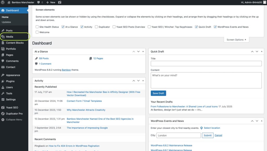 Accessing the Media Library