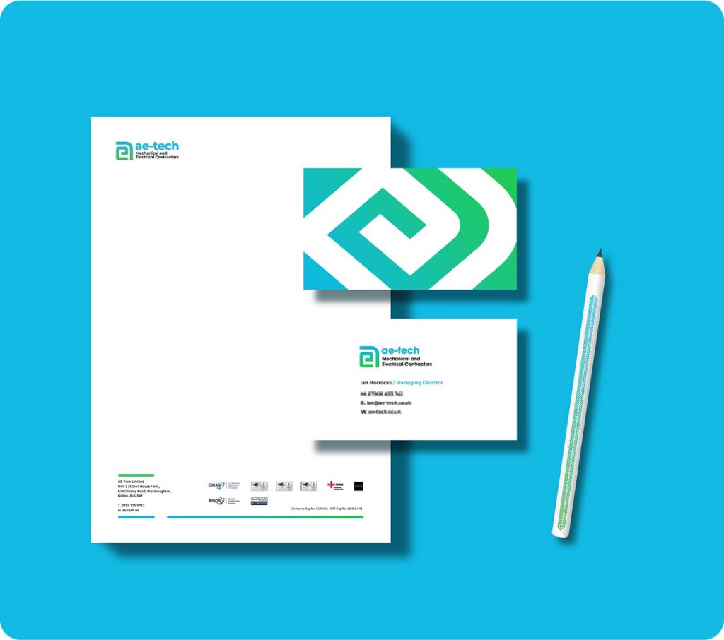 AE-Tech branded pipework and digital documents