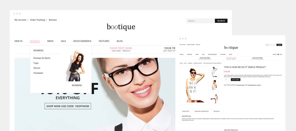 Bootique Fashion Ecommerce Website by Bamboo Manchester