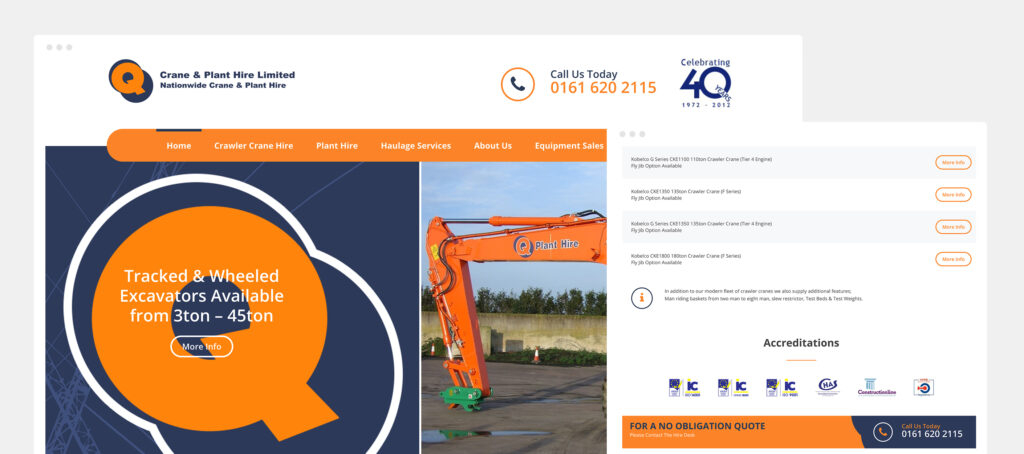 QPlant Crane Hire Website