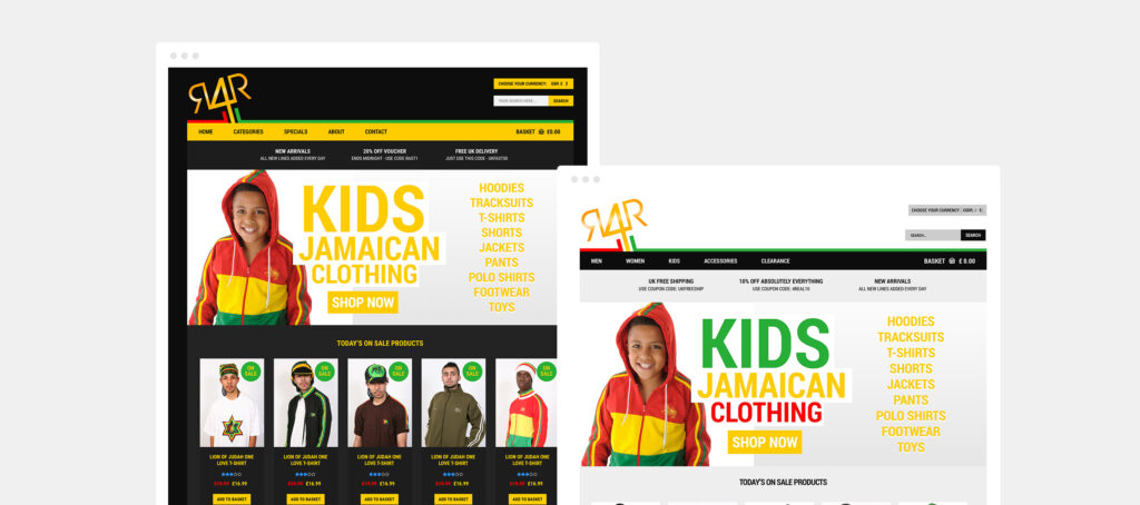 Rast4Real Ecommerce Clothing Website