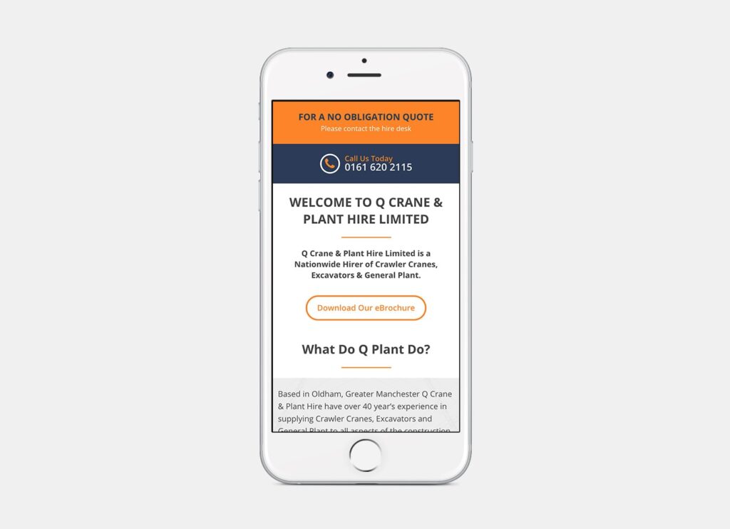 QPlant Crane Hire Website