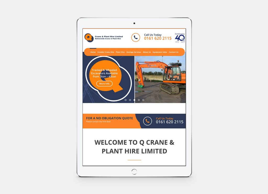 QPlant Crane Hire Website