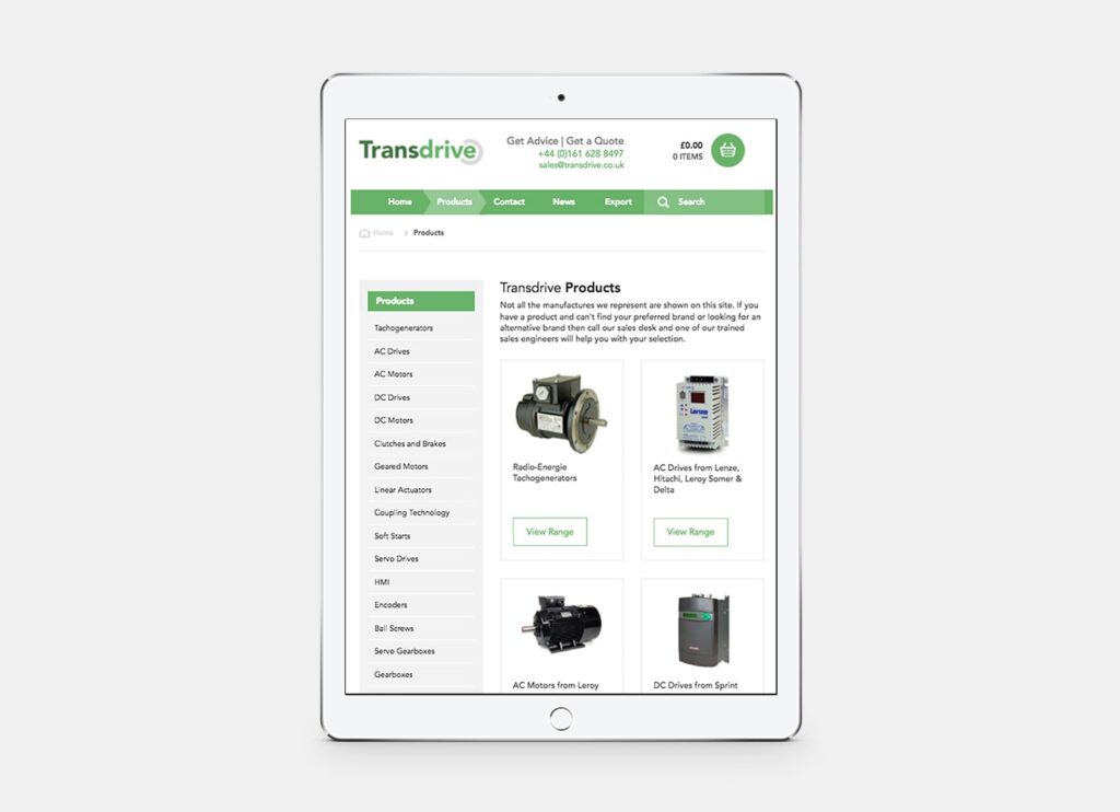 Transdrive Engineering Ecommerce Website
