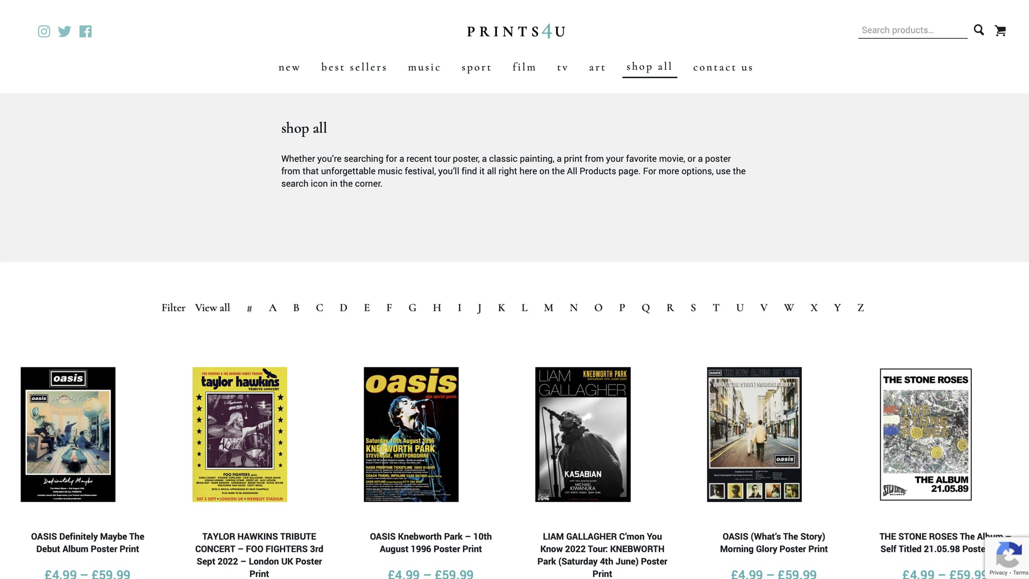 Prints4u eCommerce Website