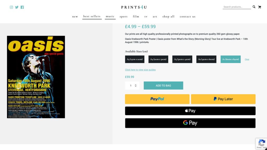 Prints4u eCommerce Website