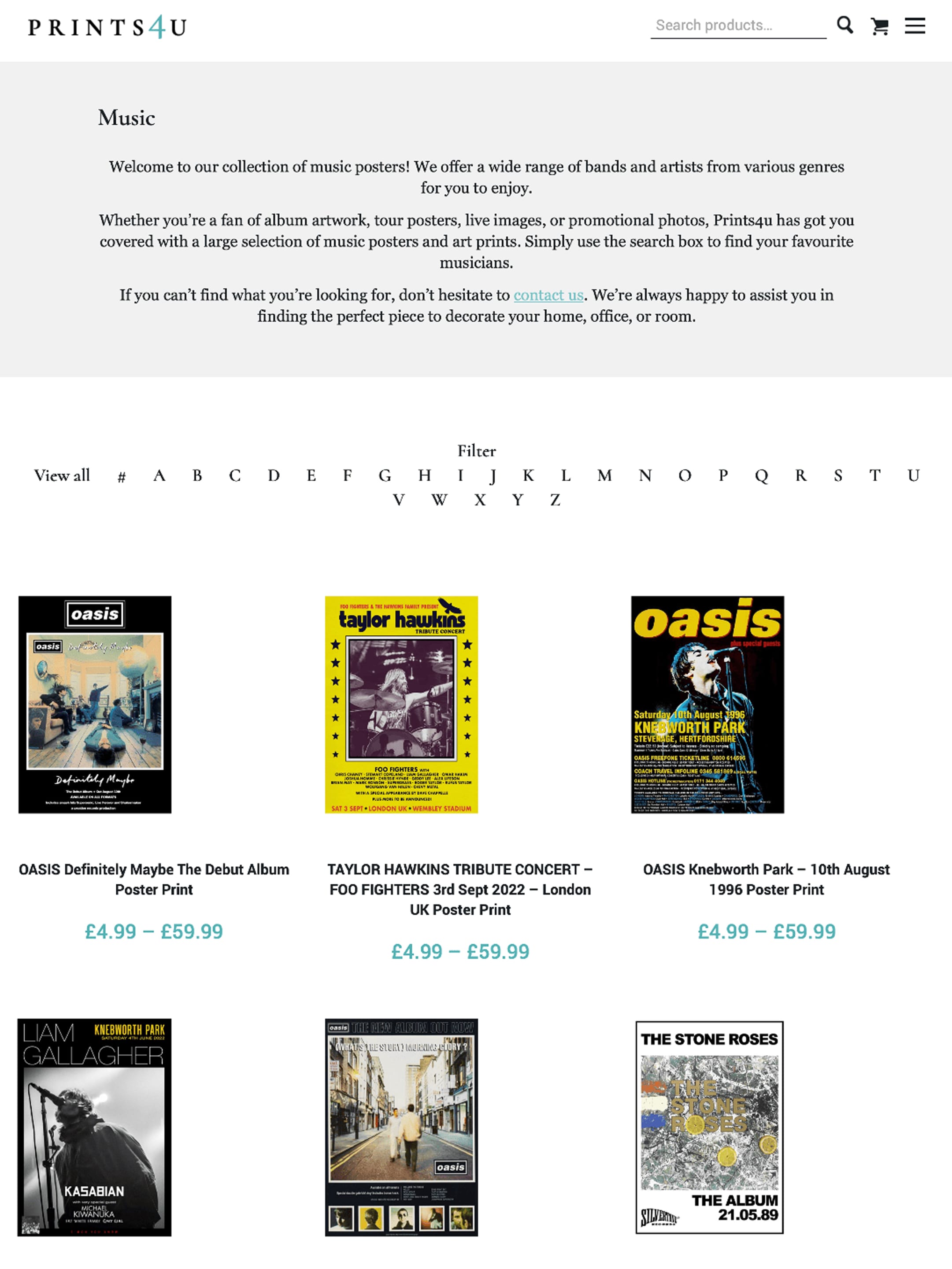 Prints4u eCommerce Website